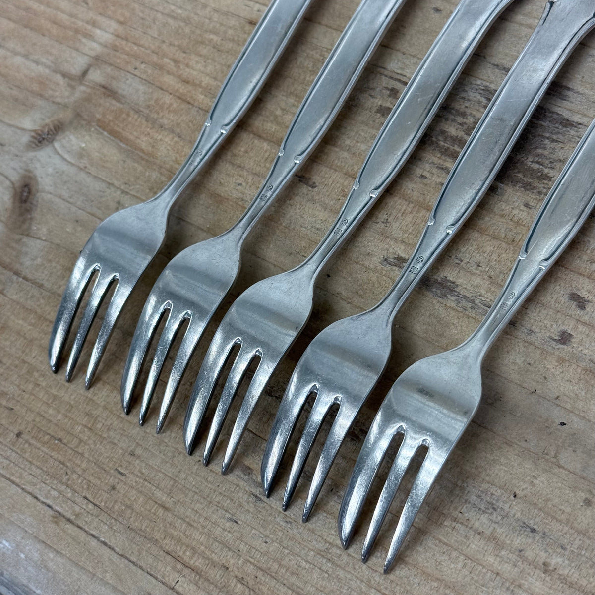 Vintage Wilhelm Seibel Silver plate Pastry Forks Set of 5