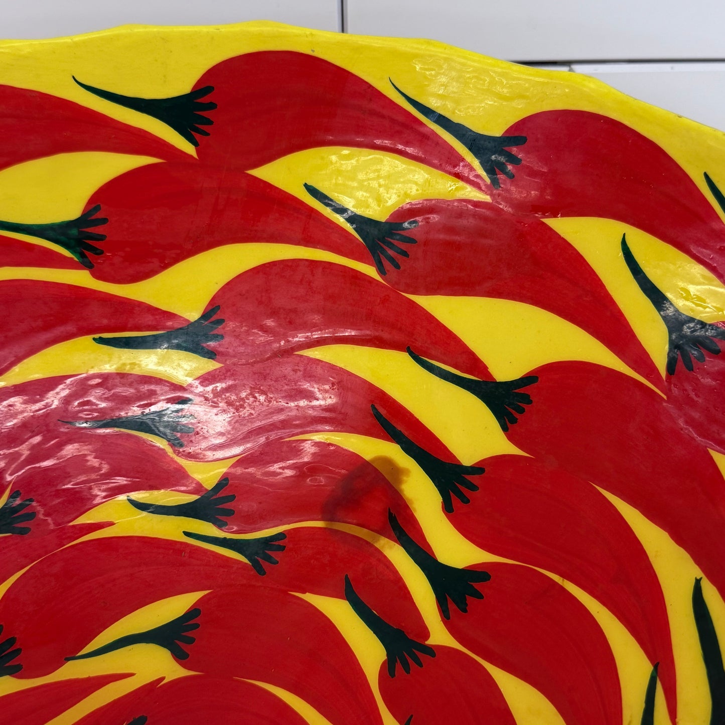 Mexican Art Pottery Chili Pepper Serving Bowl