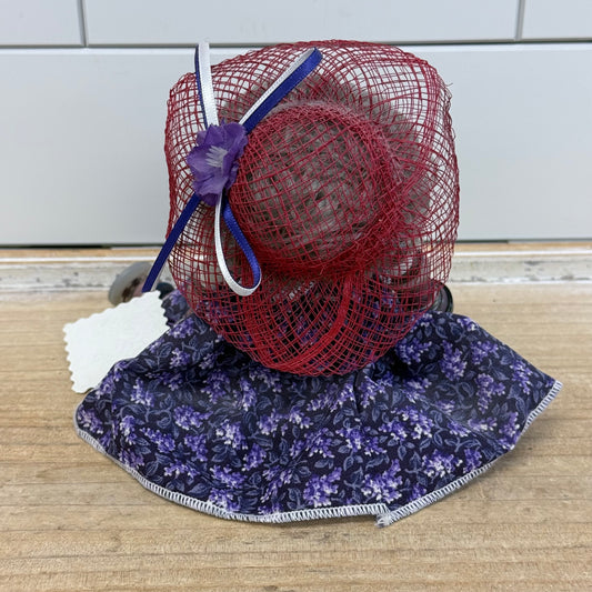 Red Hat Society Button Spool Doll Shelf Sitter