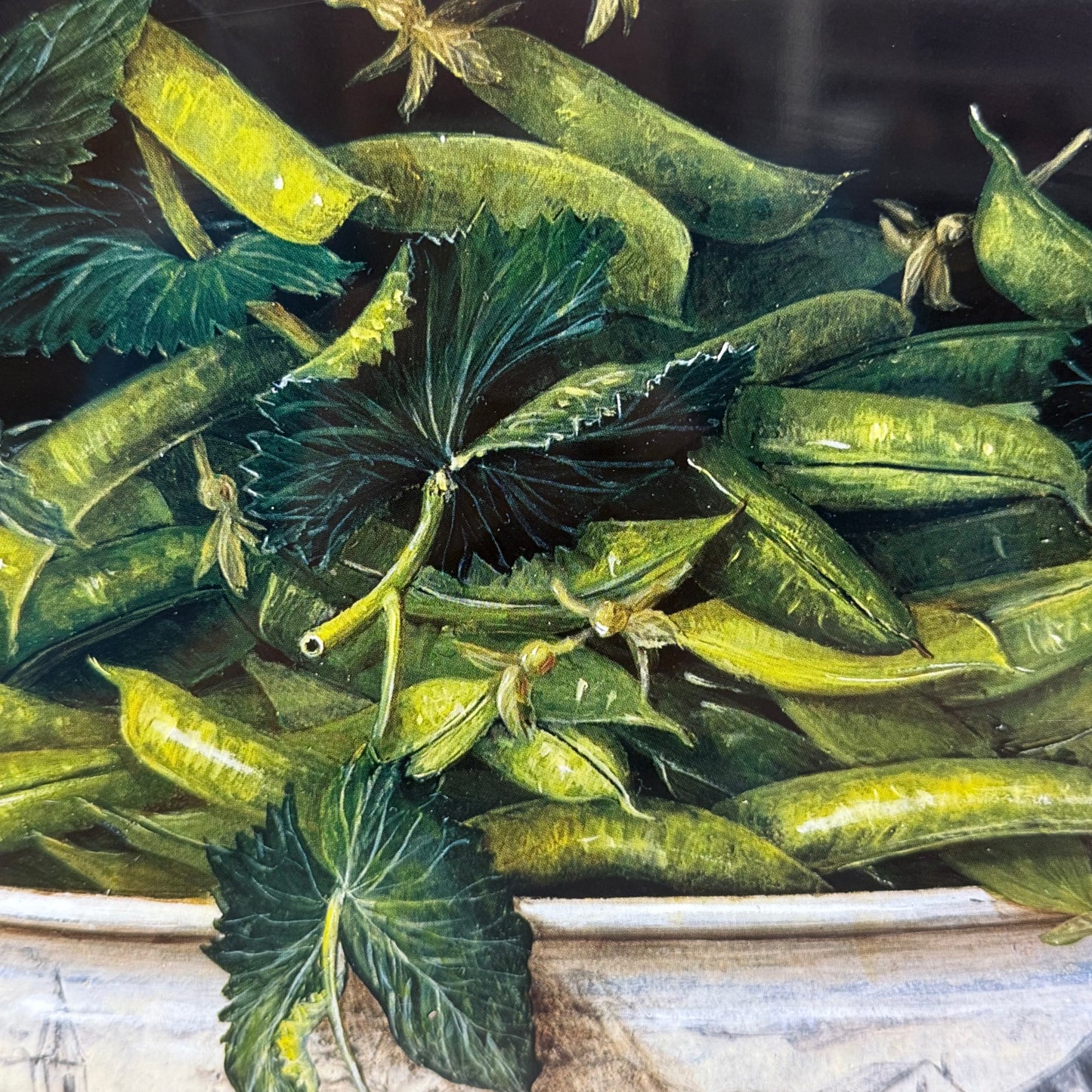 Keller Charles Galley Metal Serving Tray Peas Still Life