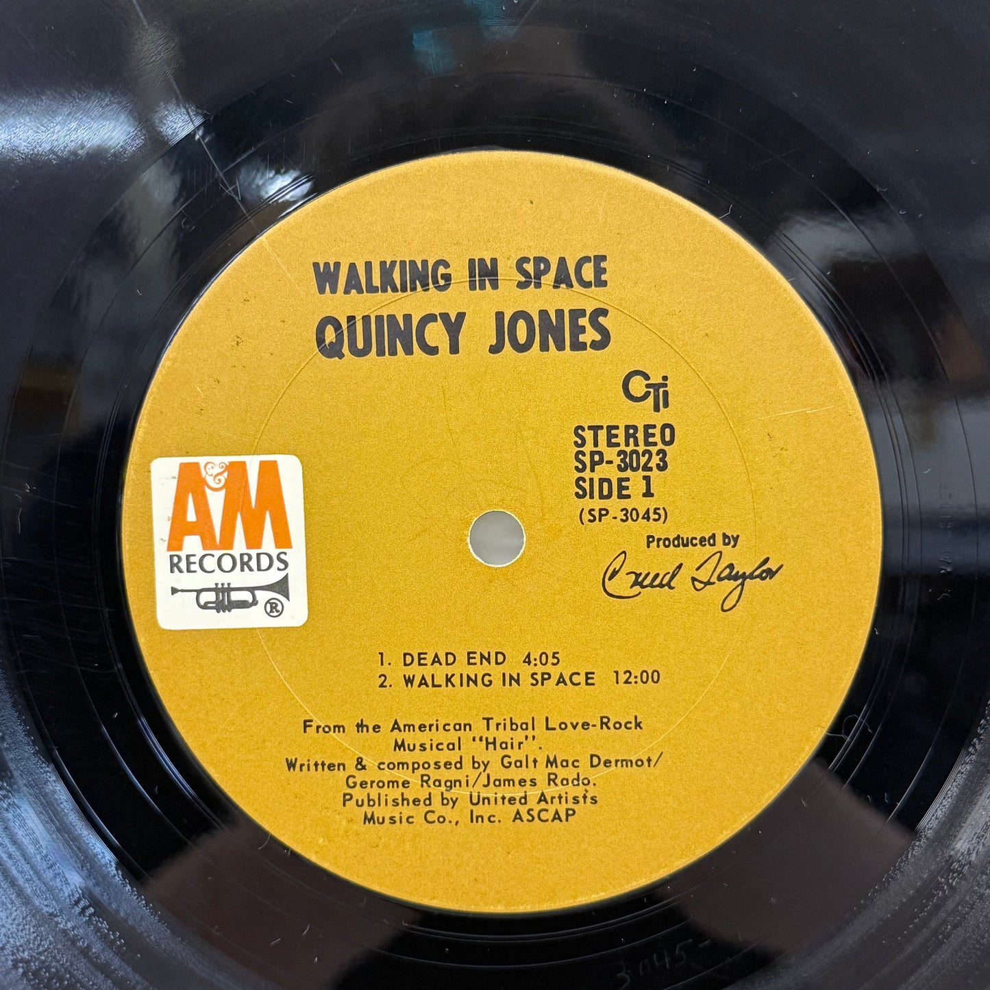 Quincy Jones Walking in Space Vinyl Record LP 1969 #SP-3023