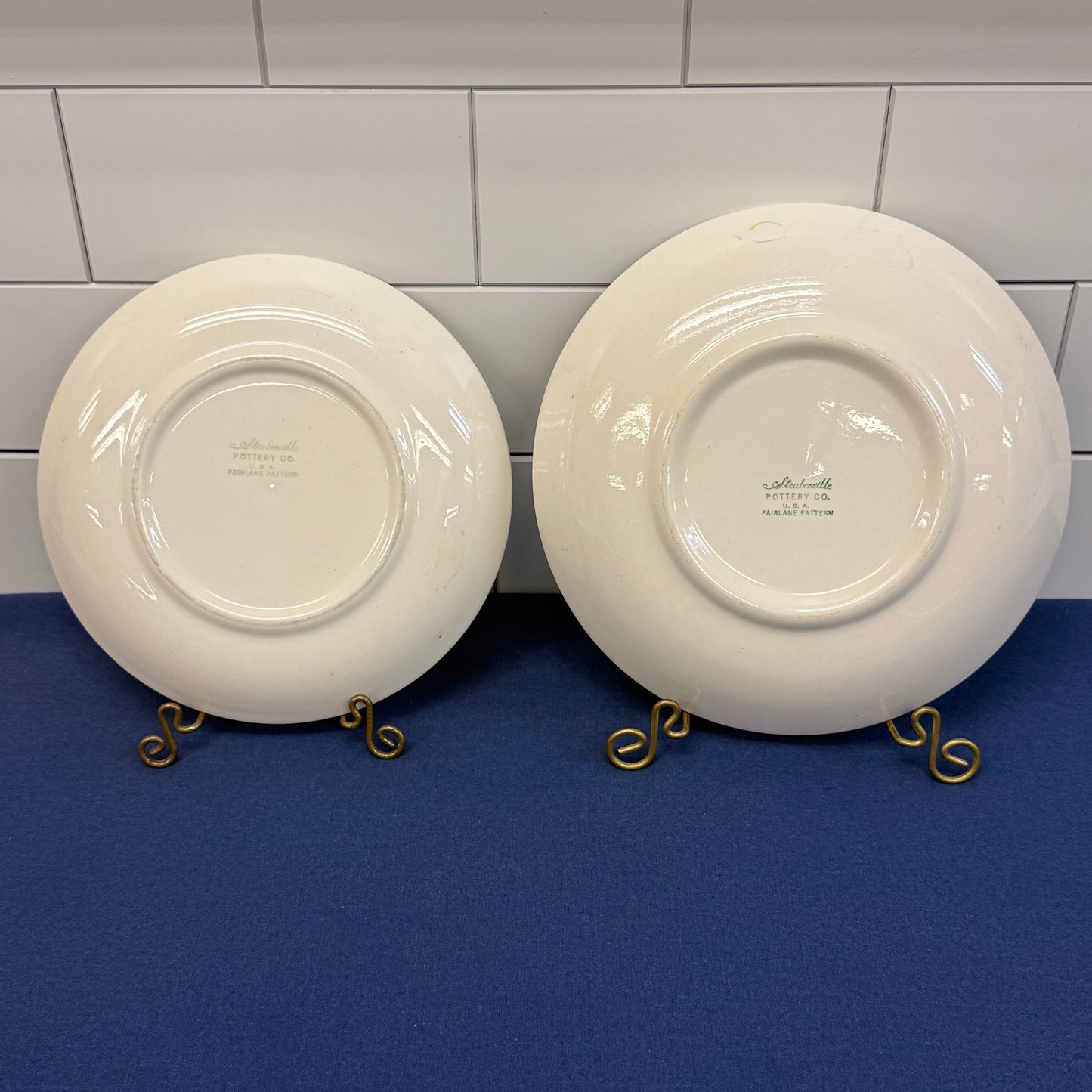 Steubenville Pottery Fairlane Plate & Bowl, Serves 4