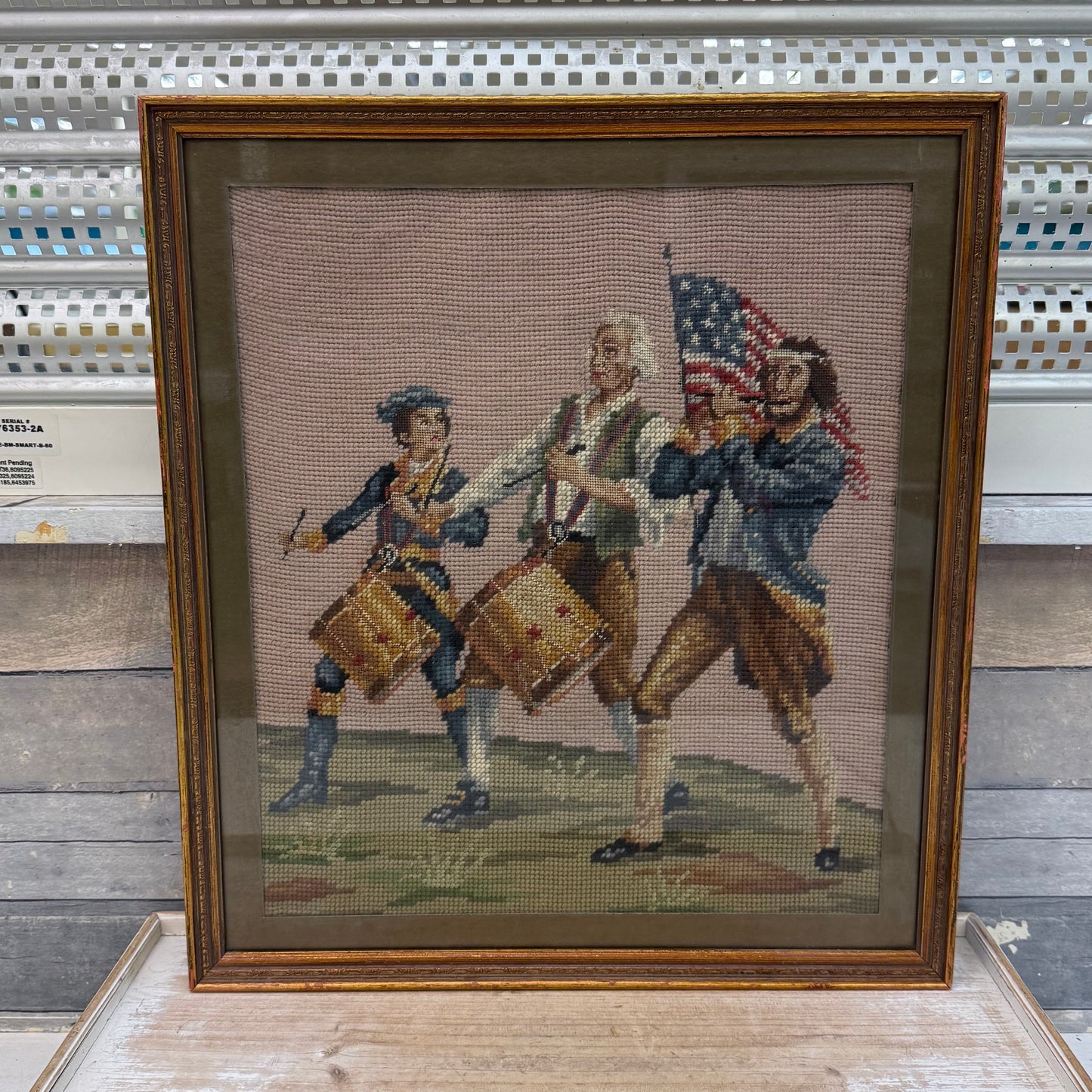 The Spirit of ‘76 Framed Crewel Embroidery Art