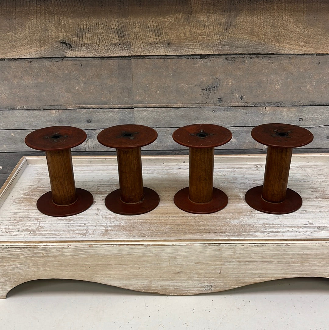 Vintage Wooden Bobbin Selection