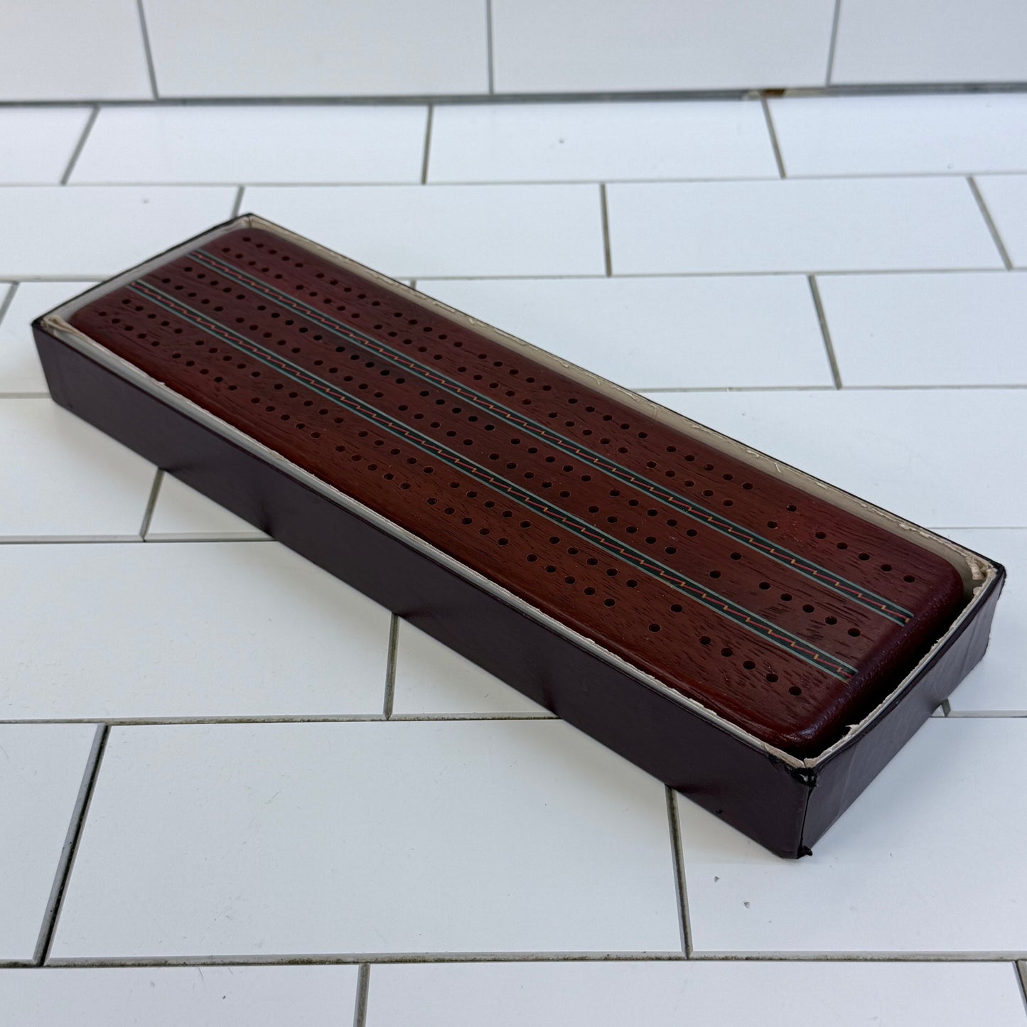 Heartwood Creations Wood Cribbage Board 1980s