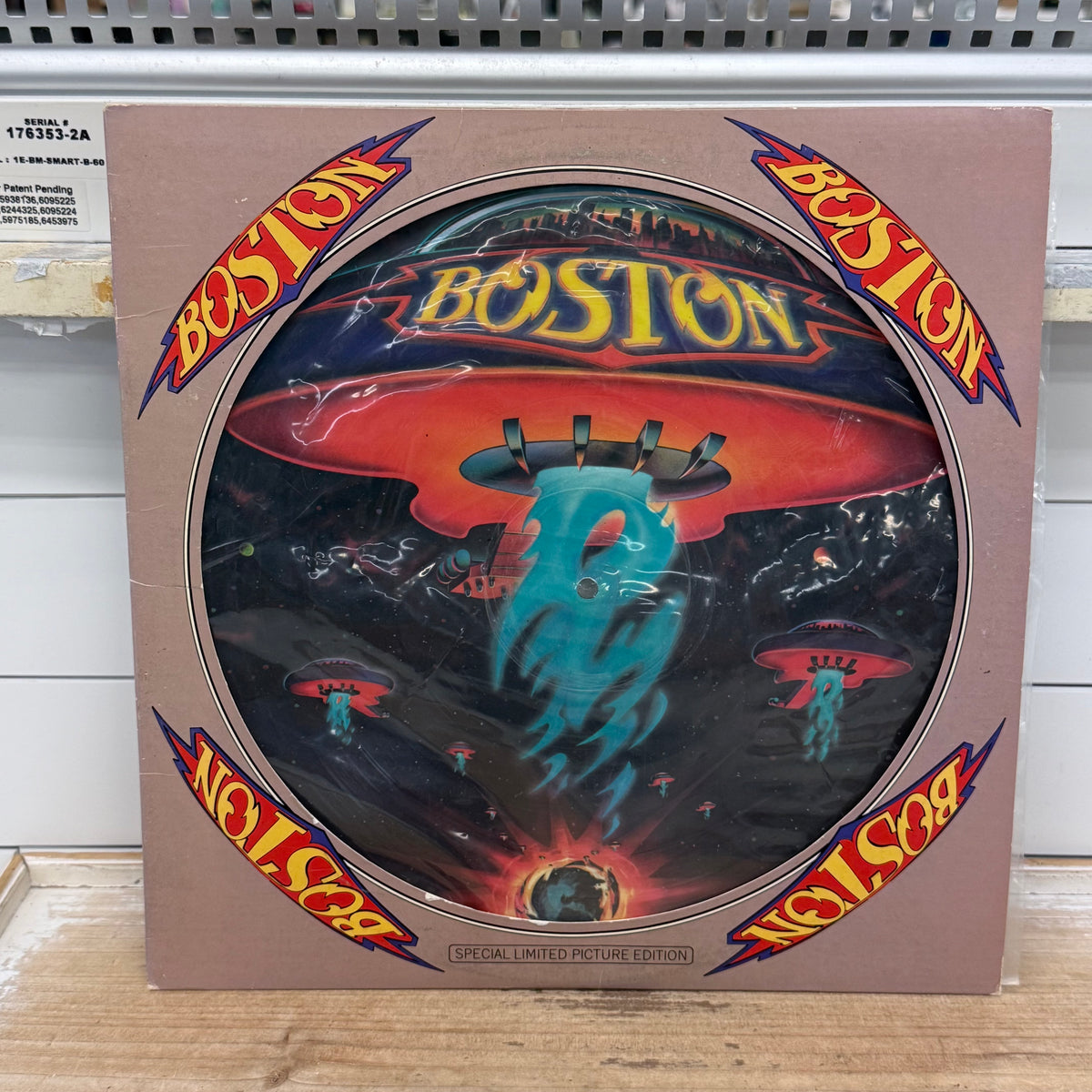Boston Self-Titled Picture Disc Vinyl Record, 1976 – Epic 34188