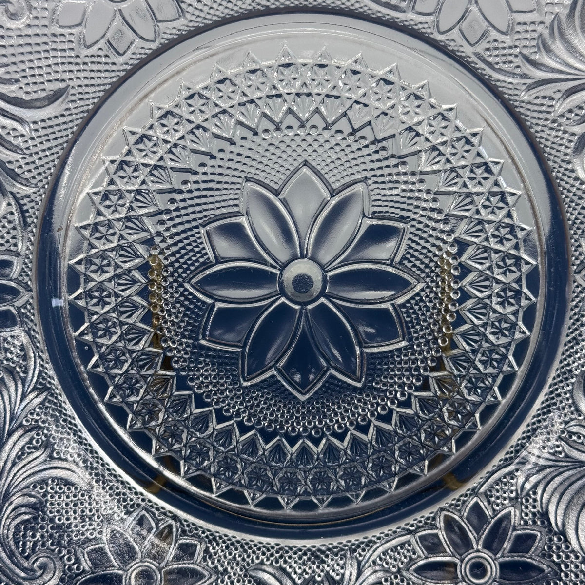 Indiana Glass Sandwich Clear Vintage Luncheon Plates