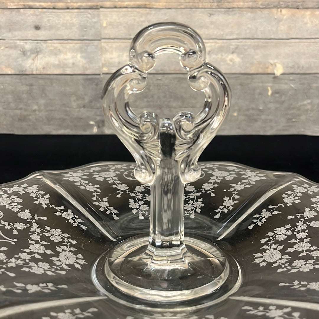 Cambridge Glass co.  ‘Diane’ Sandwich Serving Tray