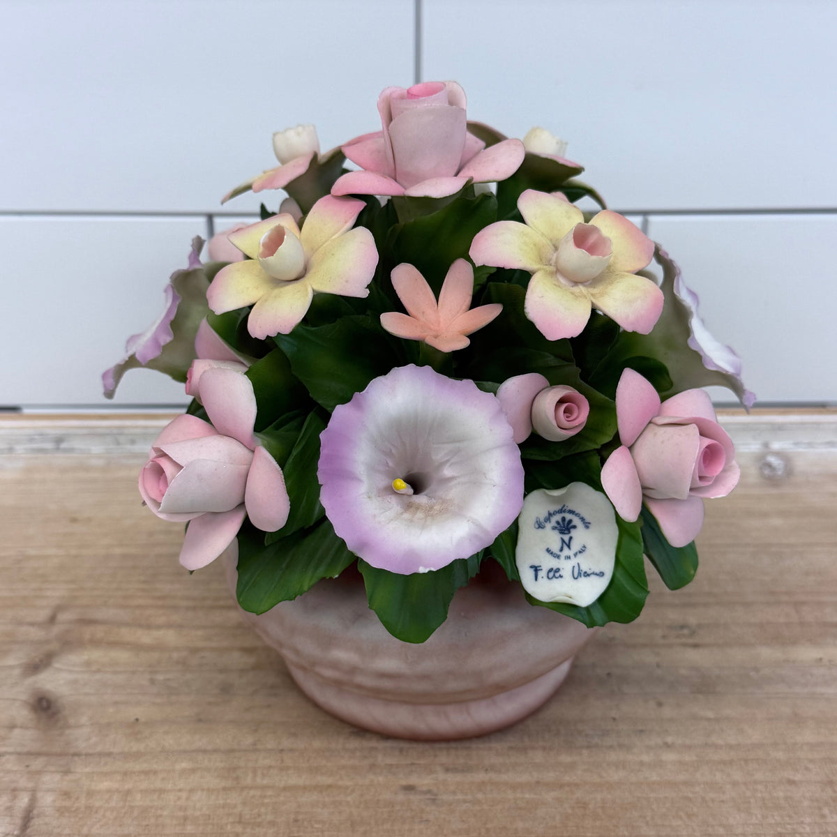 Capodimonte Italy Porcelain Floral Bouquet