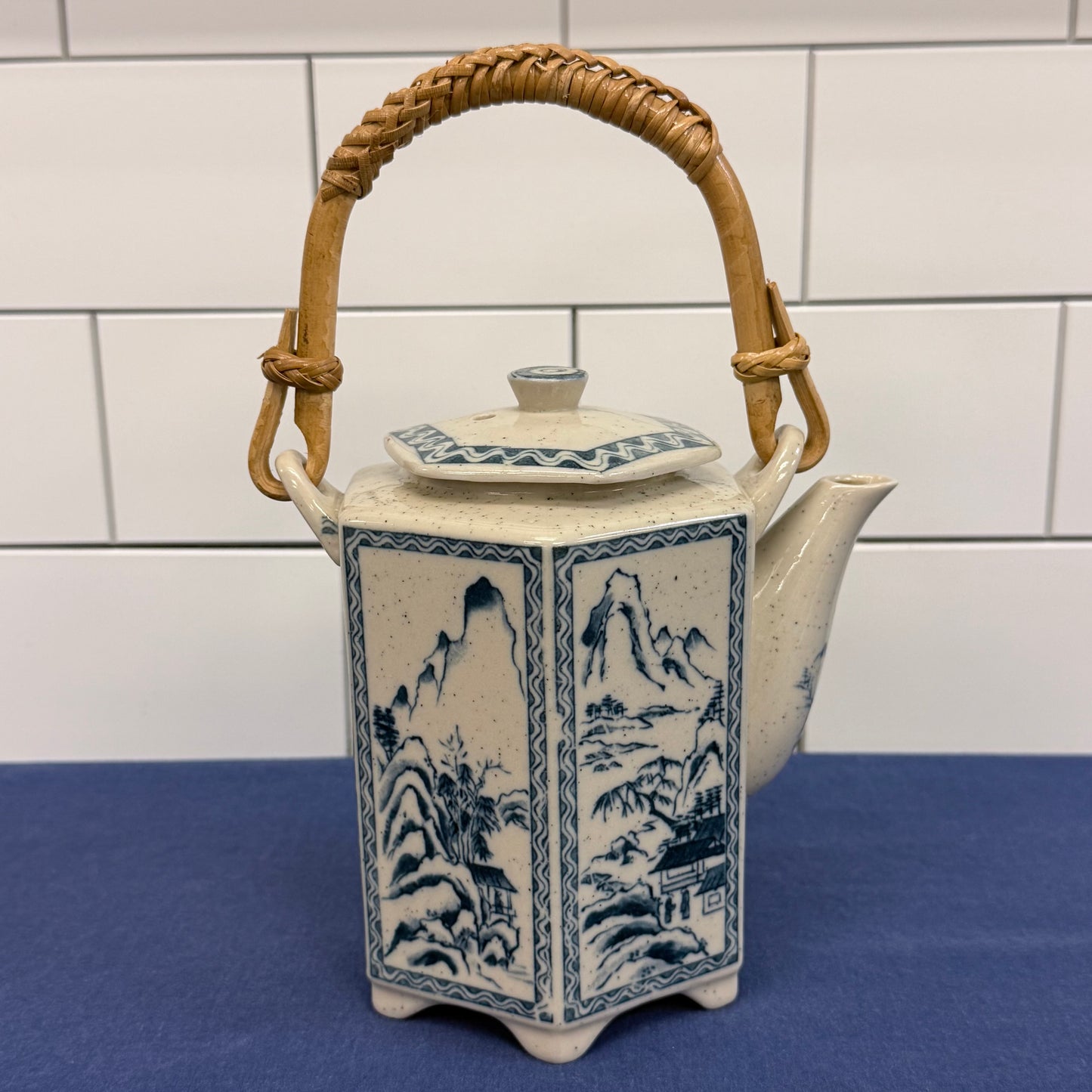 Blue White Landscape Porcelain Tea Set