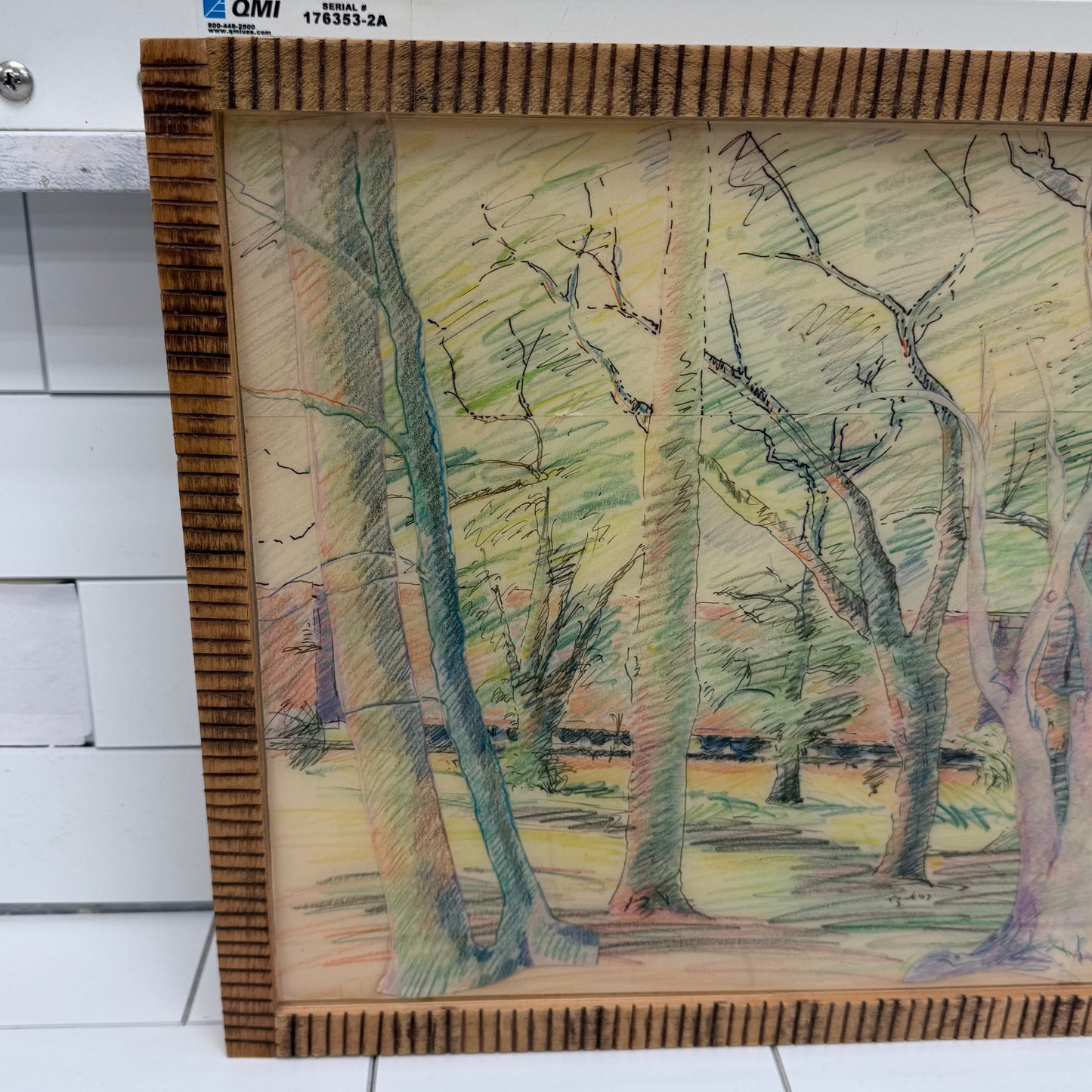 Tom Zuk A Train Runs Through Original Art , Signed 2007