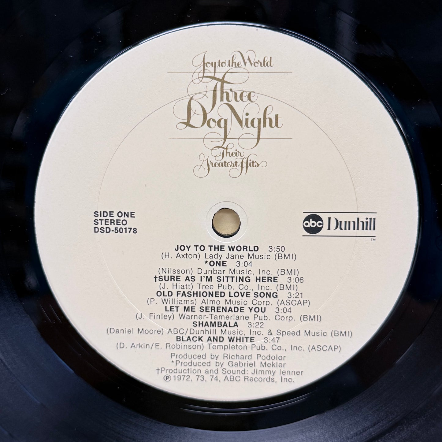Three Dog Night Joy to the World Their Greatest Hits LP 1974 #DSD-50178