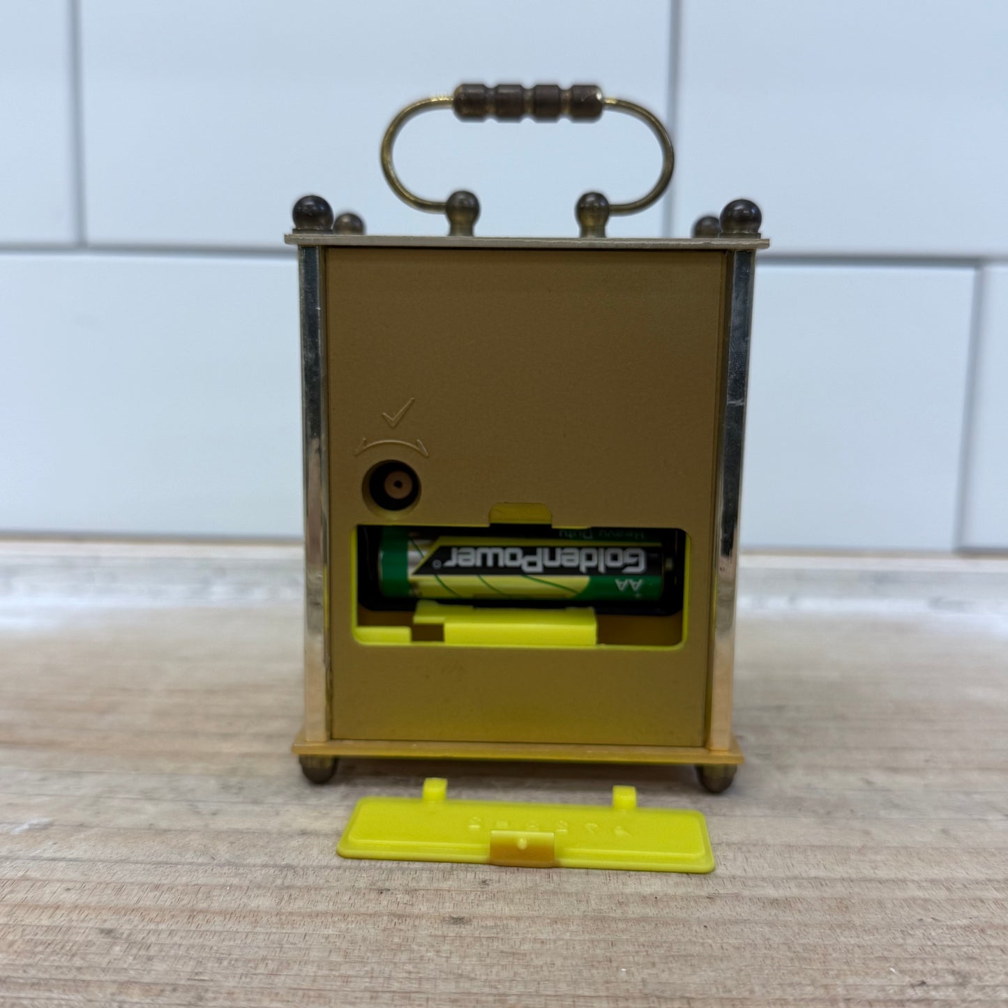 Brass Finish Metal Quartz Desk Clock