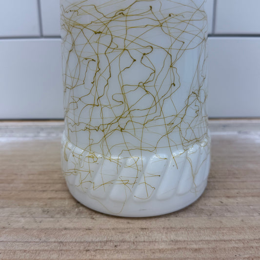 Hazel Atlas Milk Glass Spaghetti String Bottle