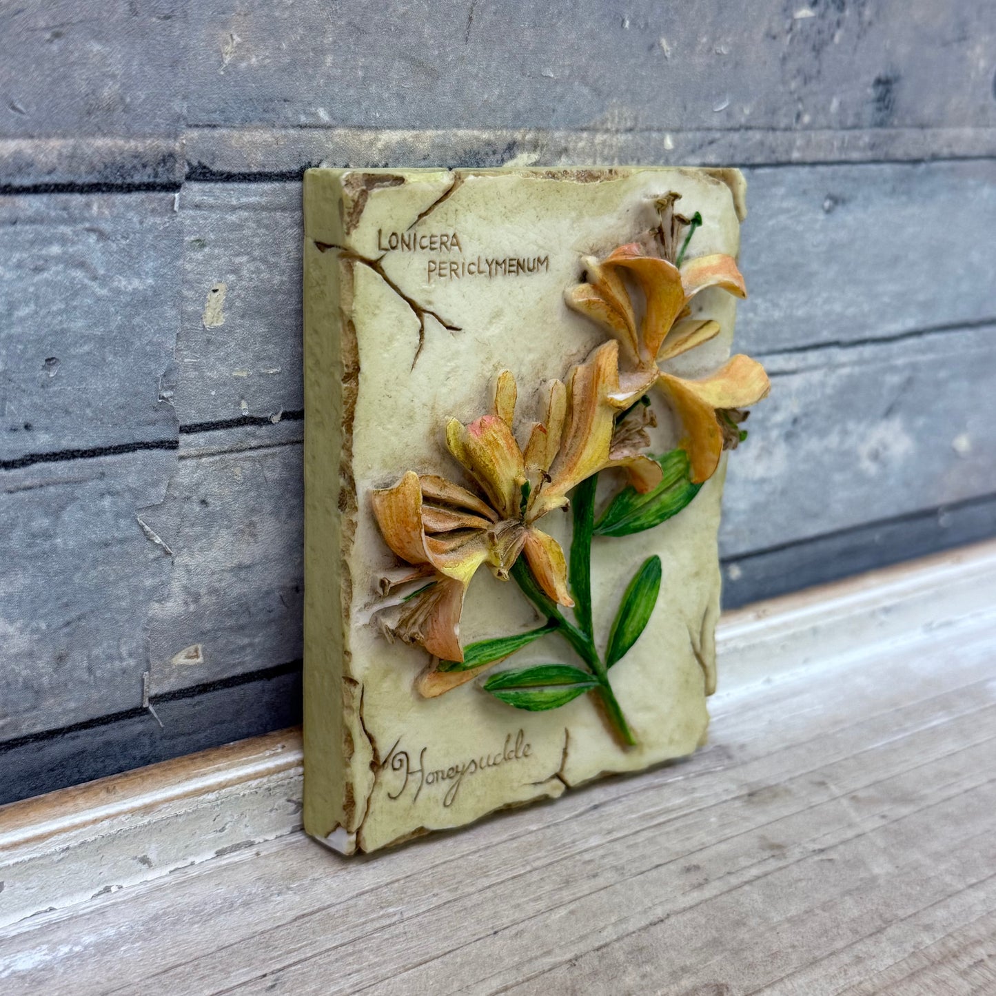 Honeysuckle Decorative Resin Wall Plaque