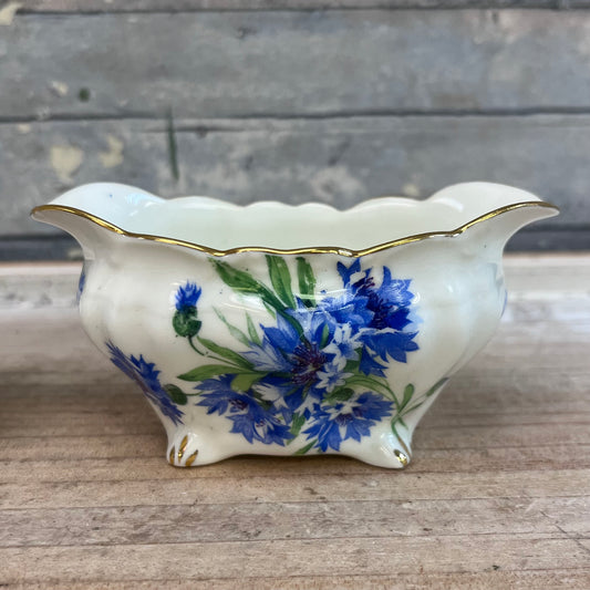 Hammersley Cornflower Creamer & Sugar Dish, Set of 2