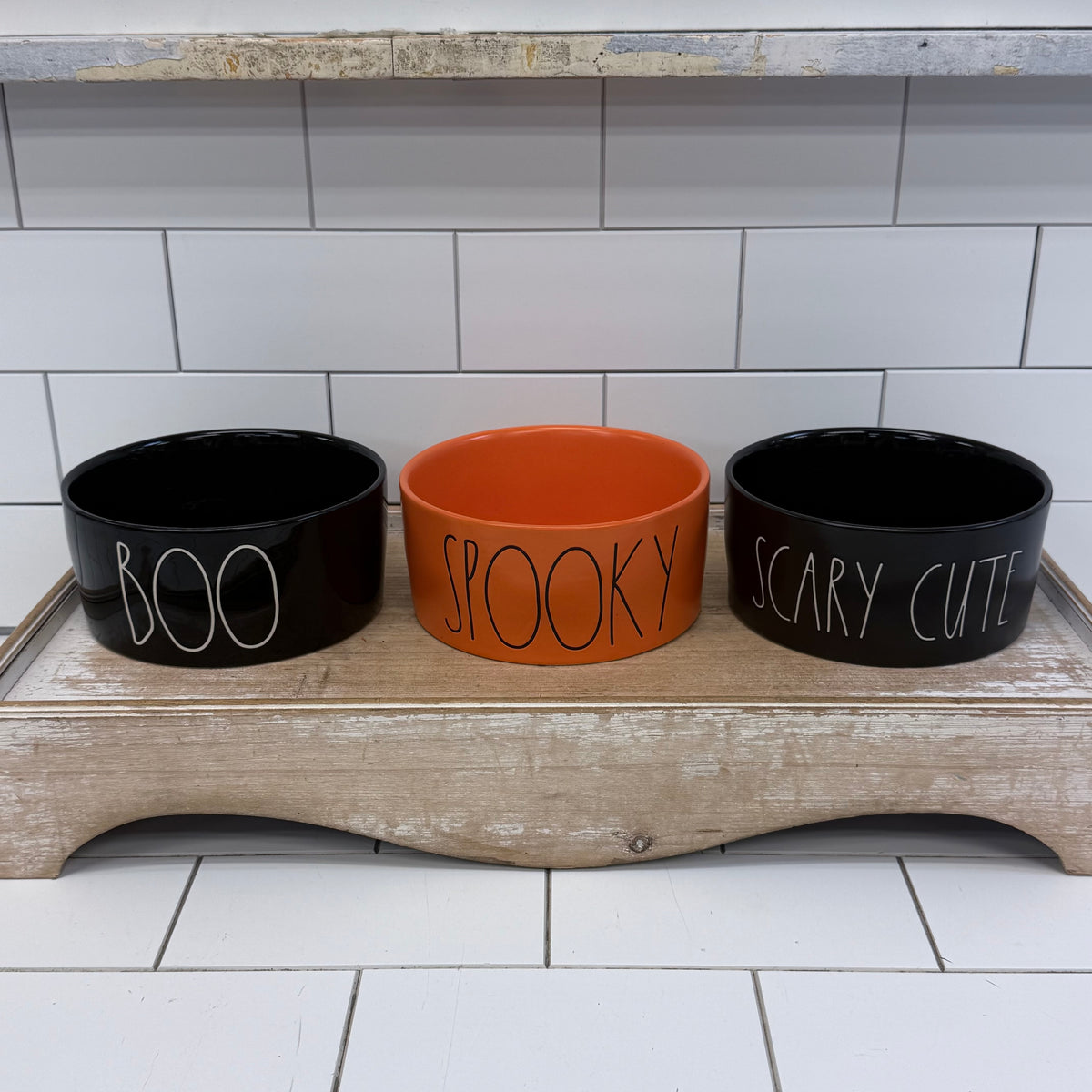 Rae Dunn Halloween Ceramic Pet Bowl Selection