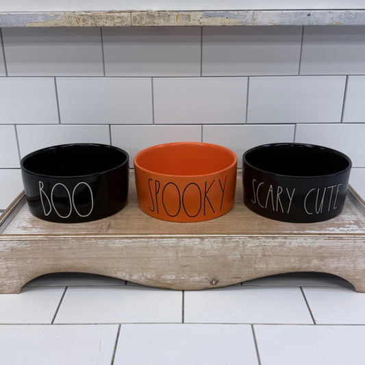 Rae Dunn Halloween Ceramic Pet Bowl Selection