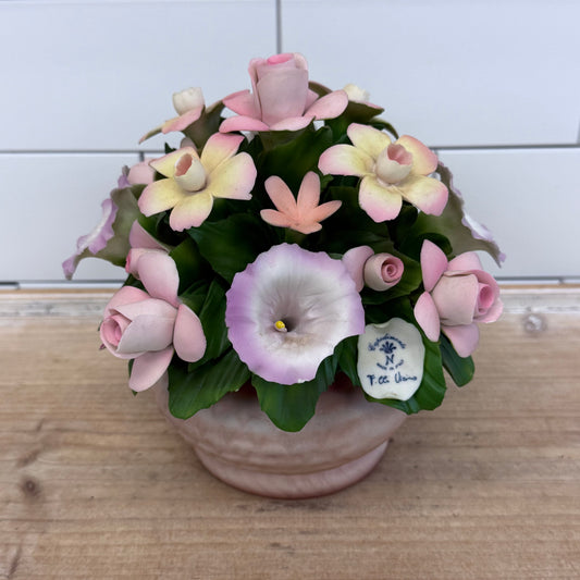 Capodimonte Italy Porcelain Floral Bouquet
