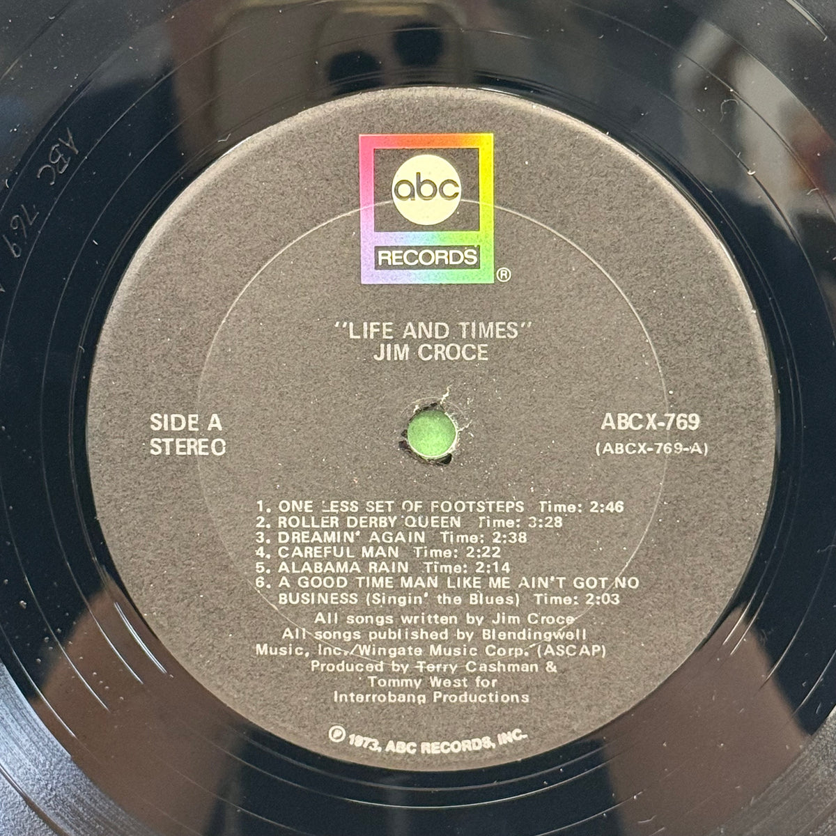 Jim Croce Life and Times Vinyl Record, 1973 - ABCX-769