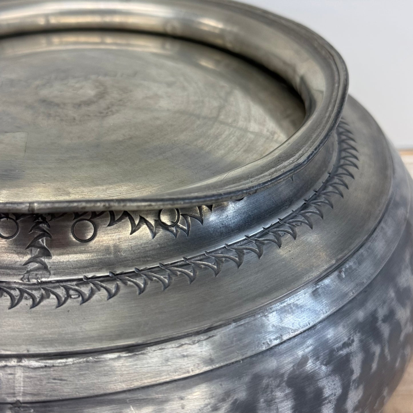 Trond Tinn Norway Pewter Punch Bowl & 8 Cups Set 1971