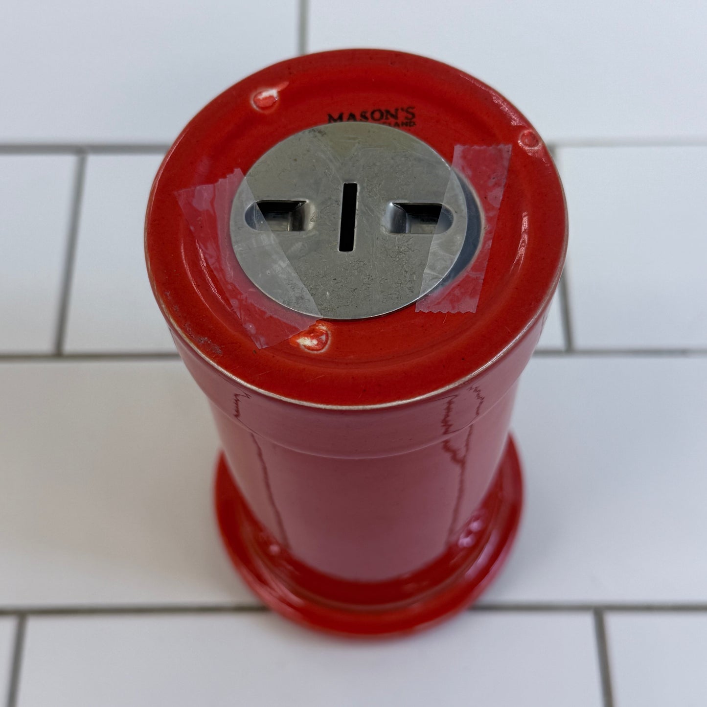 Mason's London Post Box Coin Bank Ceramic England Elizabeth II