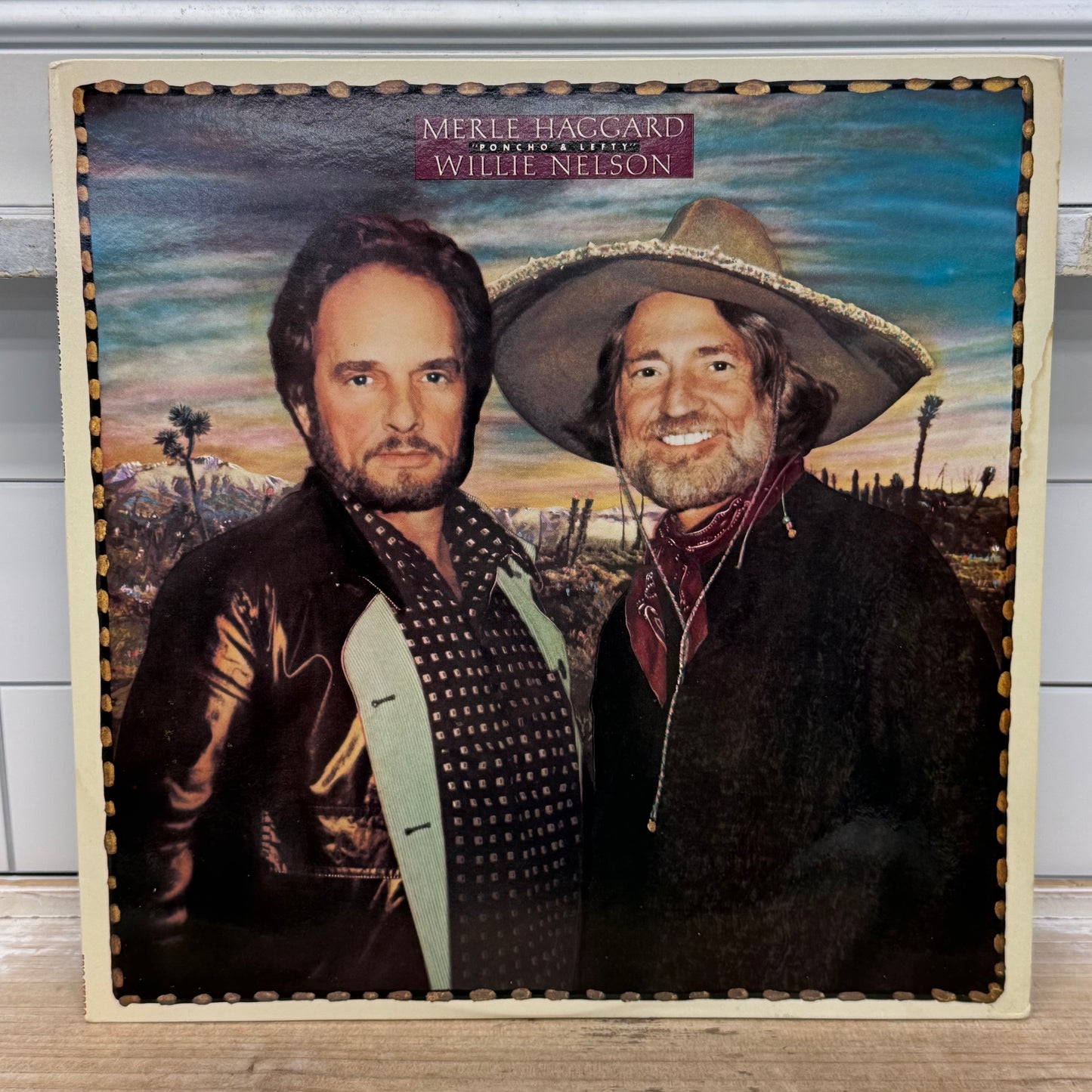 Willie Nelson Merle Haggard Pancho & Lefty Vinyl Record LP 1982 #FE 37958