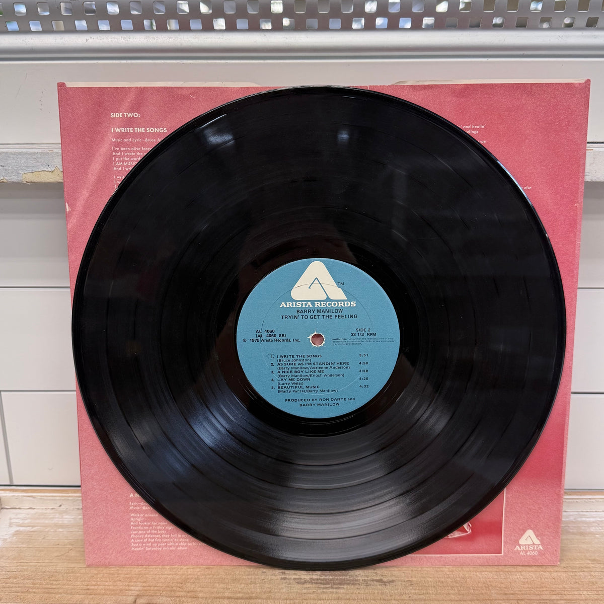 Barry Manilow Tryin’ to Get the Feeling Vinyl Record, 1975 - AL 4060