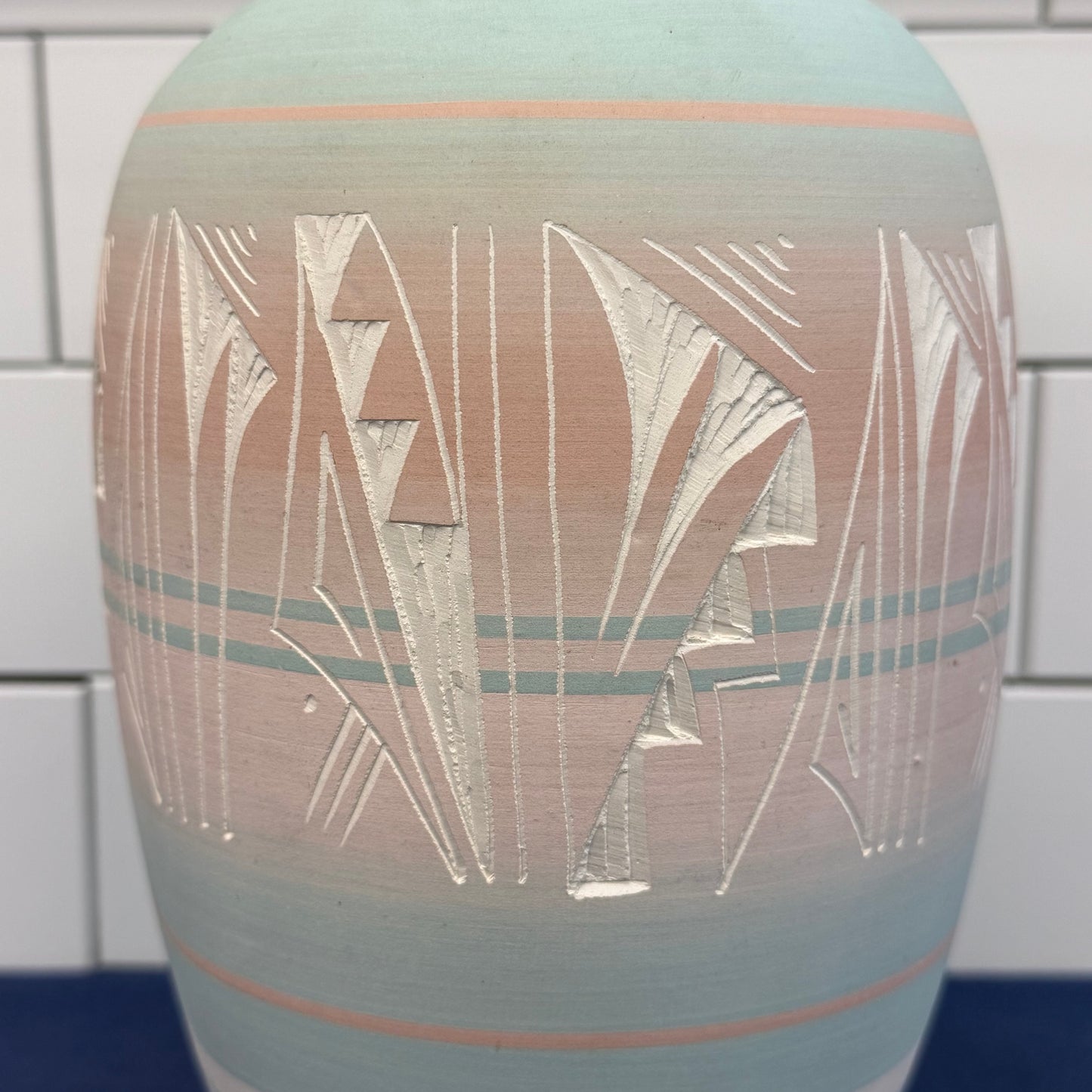 Mesa Verde Pottery Signed Silas Etched Ceramic Vase Colorado