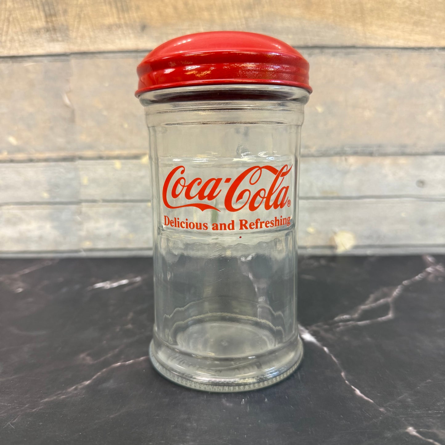 Coca Cola Glass Sugar Shaker Jar, 1992