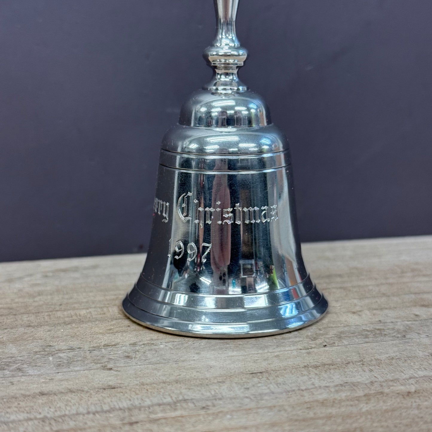 Shirley Pewter Ornament, Holiday Bell 1997