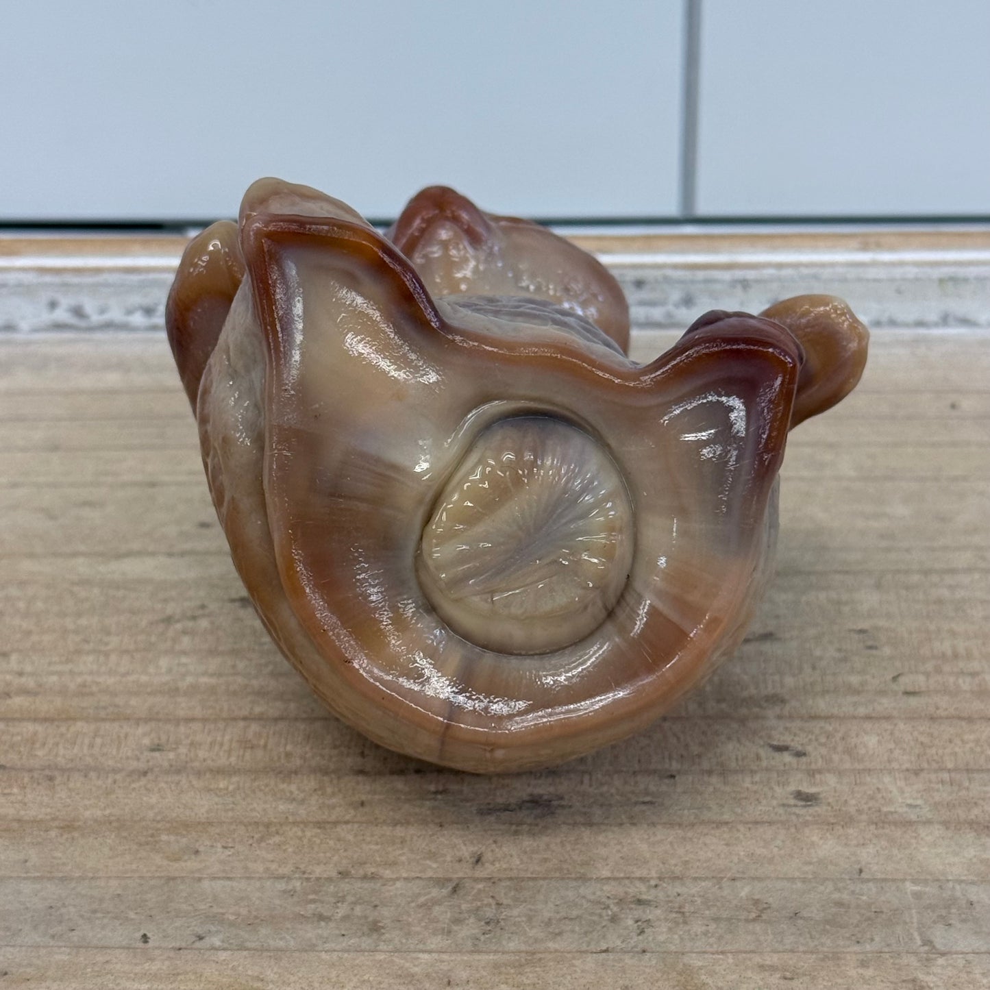 Mosser Slag Glass Sitting Bear Rare Paperweight Figurine