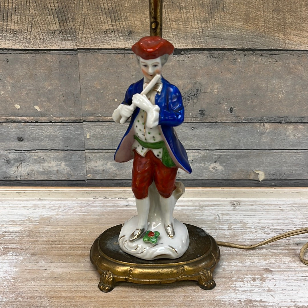 Vintage Porcelain Figurine Table Lamps, Set of 2