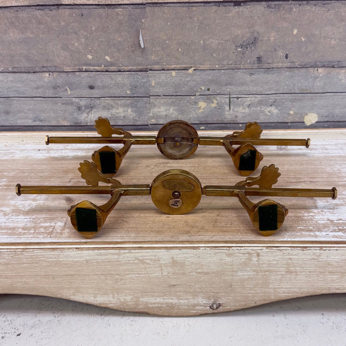 Mottahedeh Art Nouveau Style Brass Expandable Trivet Stand