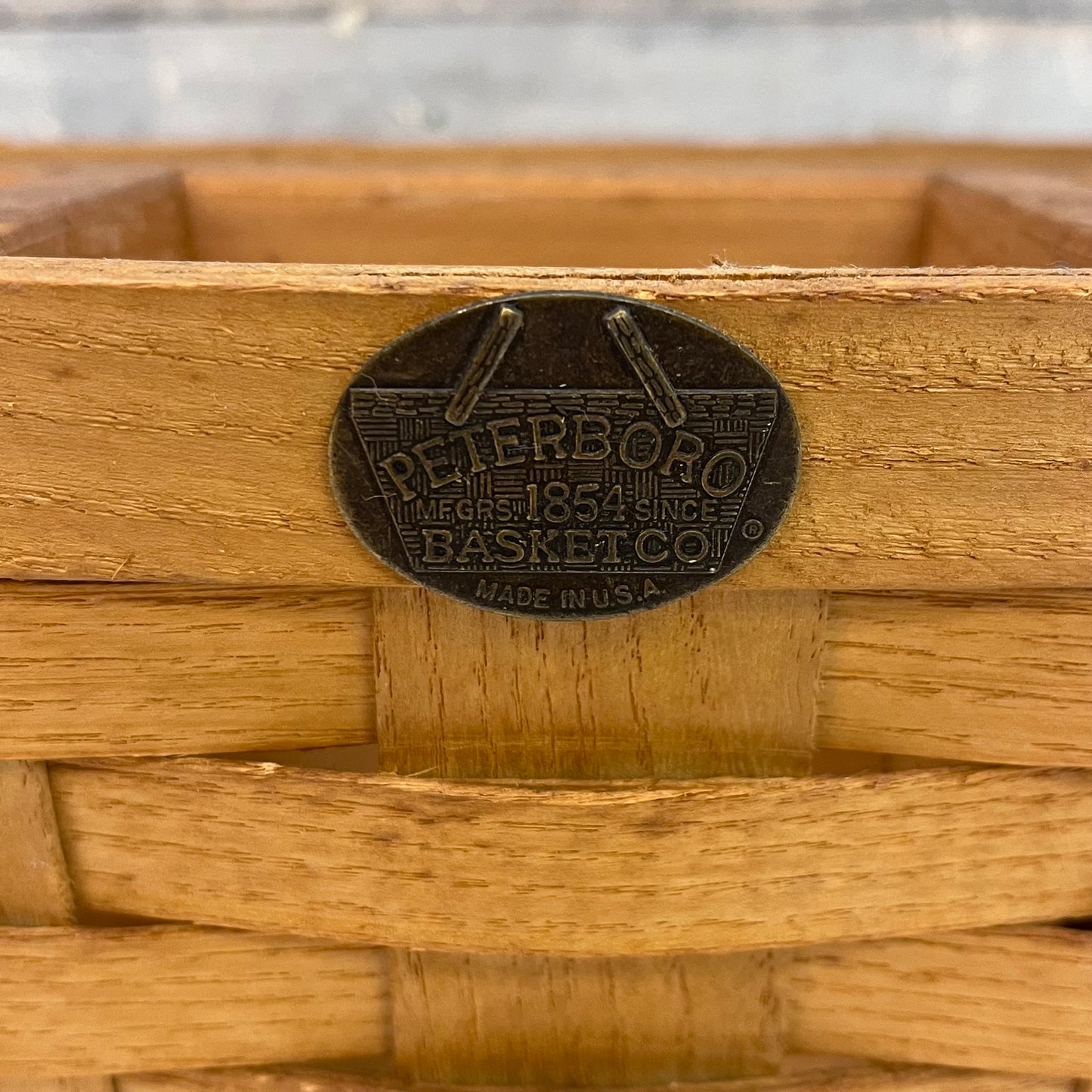 Peterboro Basket Co. Divided Handled Basket
