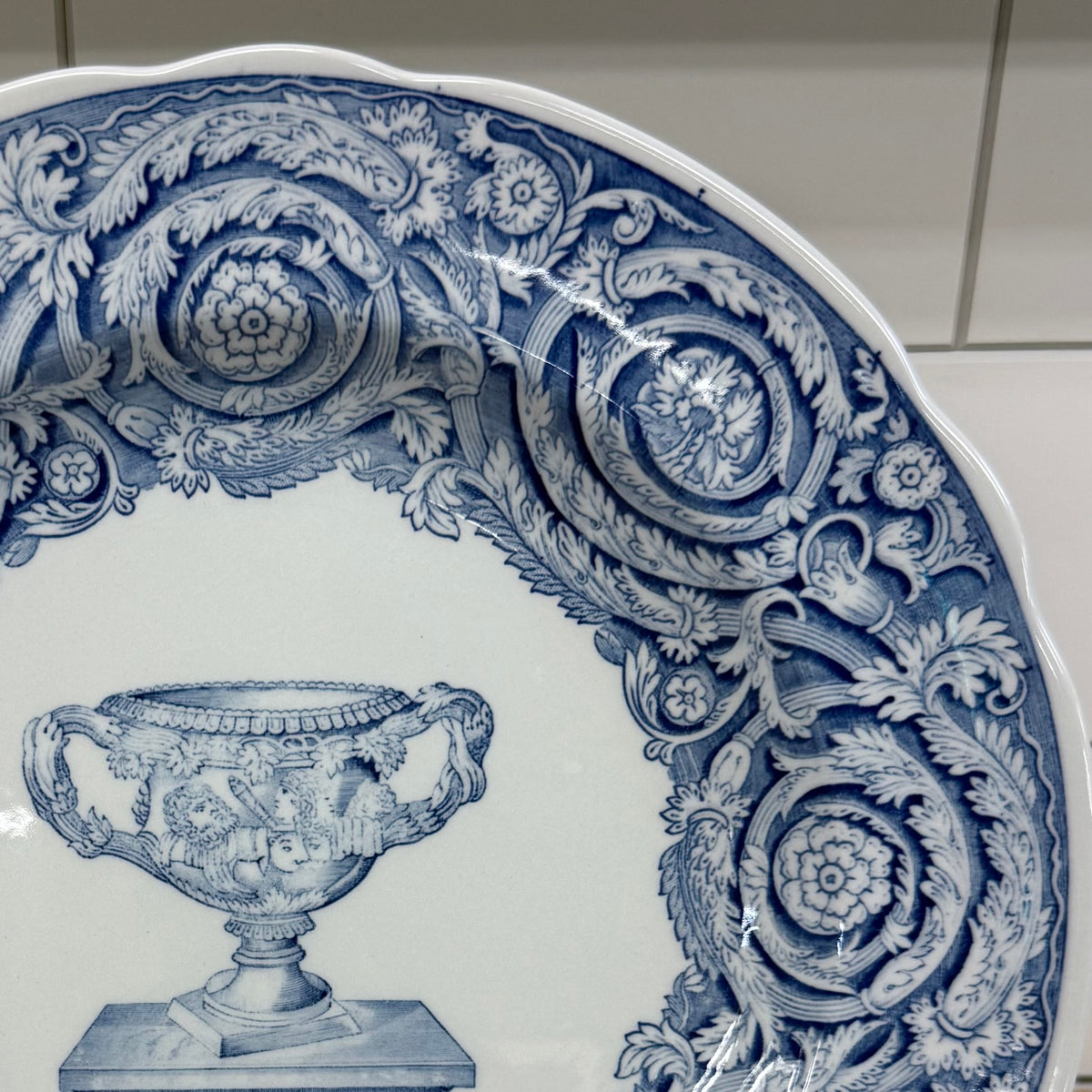 Spode Blue Room Warwick Vase Blue and White Plate England