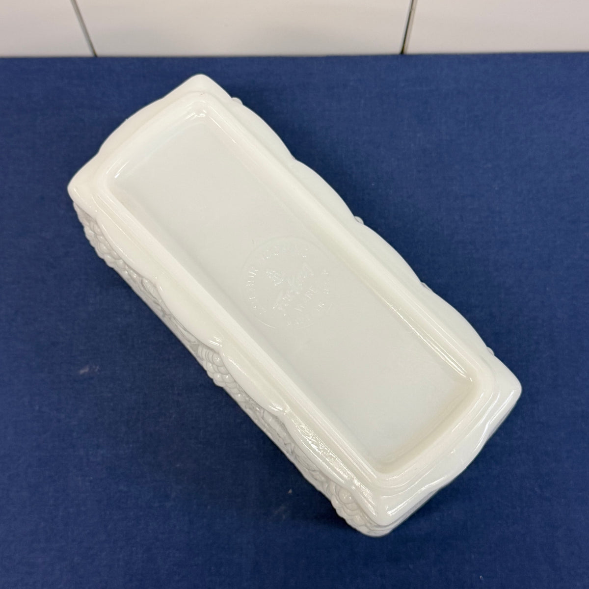 Anchor Hocking Fire-King Milk Glass Grape Vine Planter