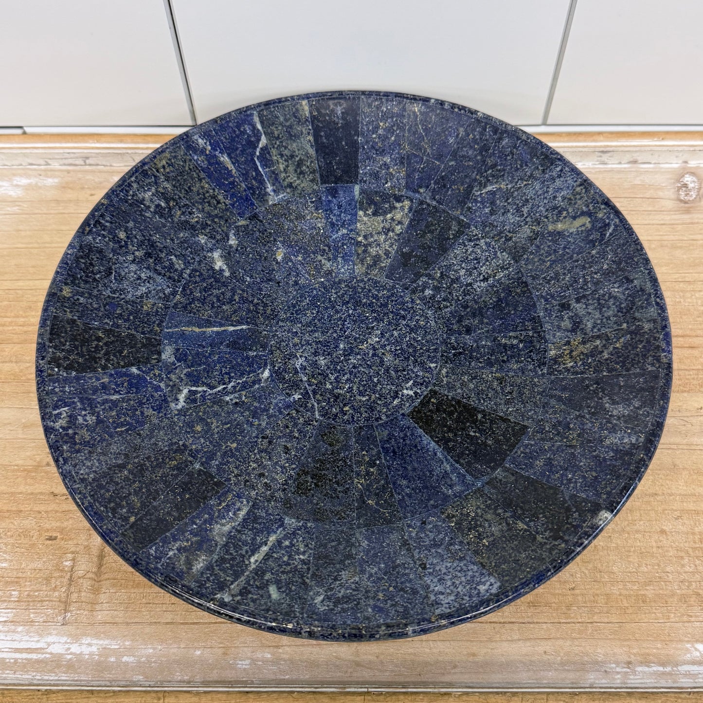 Lapis Lazuli Stone Bowl Blue Pedestal Dish
