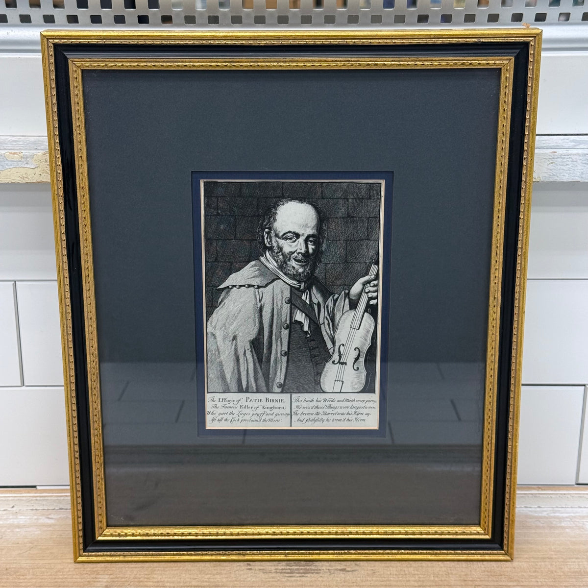 Patie Birnie Fiddler of Kinghorn Framed Scottish Portrait Print