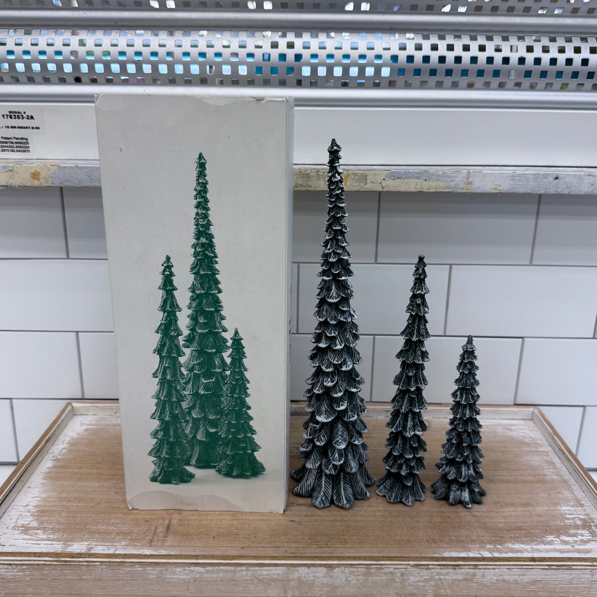 Department 56 Village Pencil Pines Set of 3 Trees #5246-9