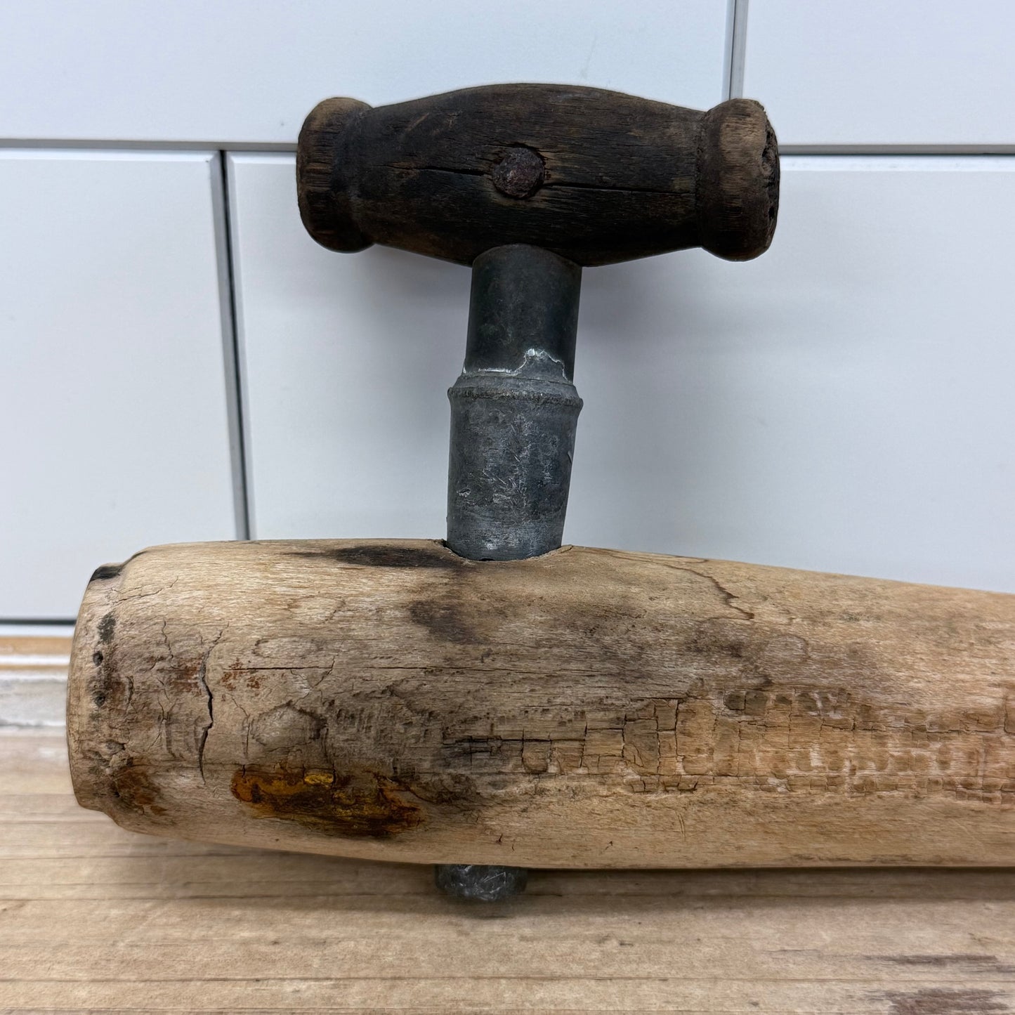Antique Wooden Barrel Cask Dispensing Tap Primitive Cooperage Tool