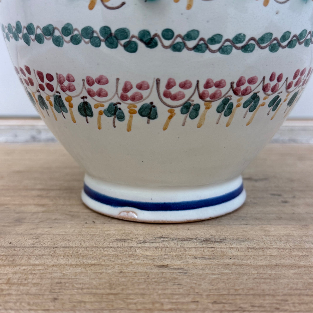 Puente del Arzobispo Hand-Painted Floral Pottery Pitcher
