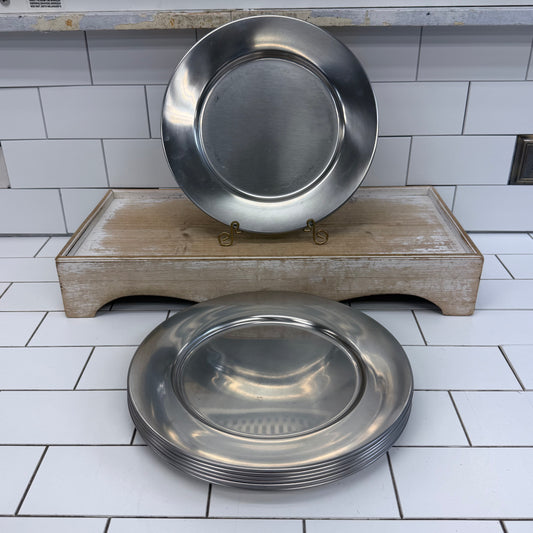 Lundtofte Stainless Steel Dinner Plates Set of 8