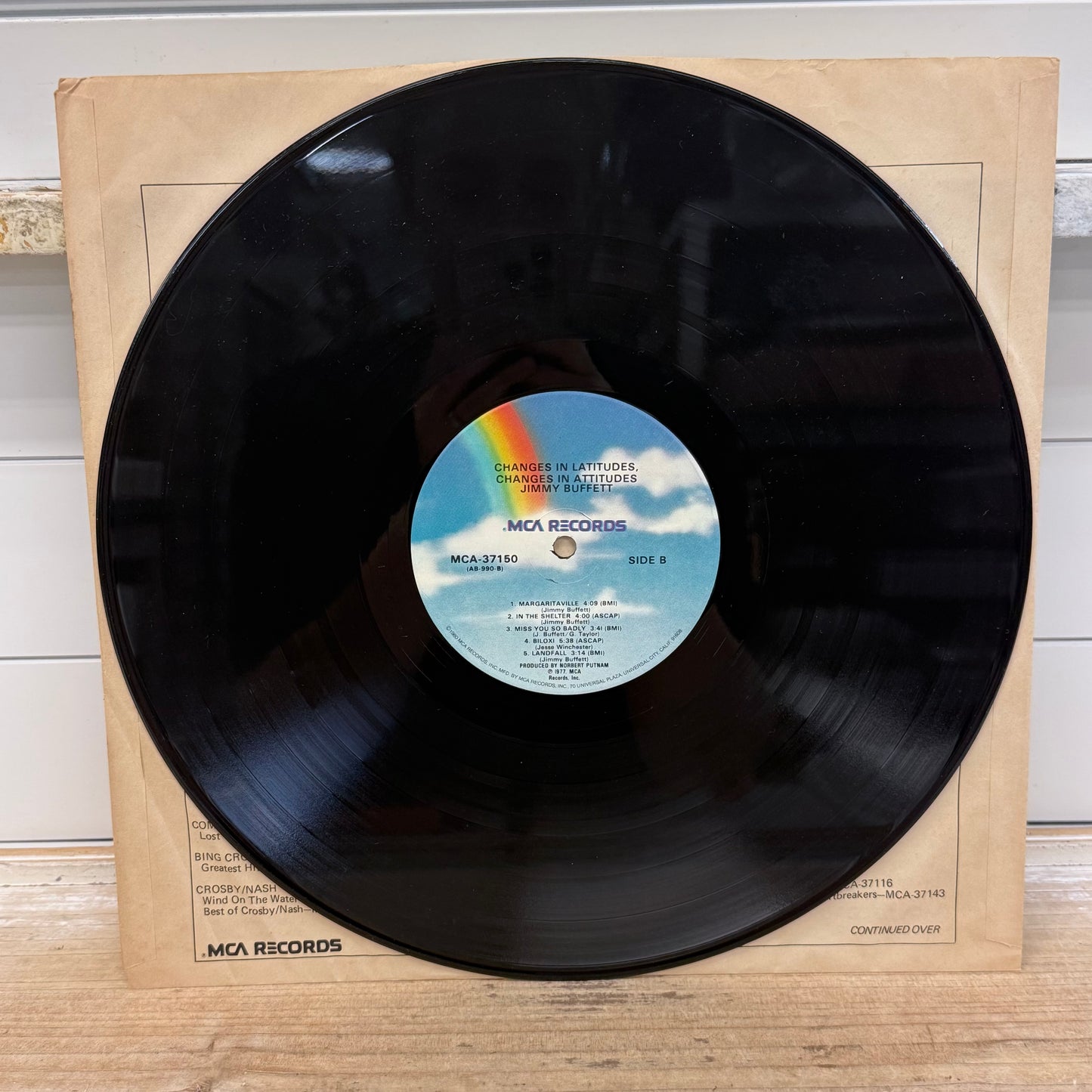 Jimmy Buffett Changes in Latitudes Vinyl Record LP 1977 #MCA-37150