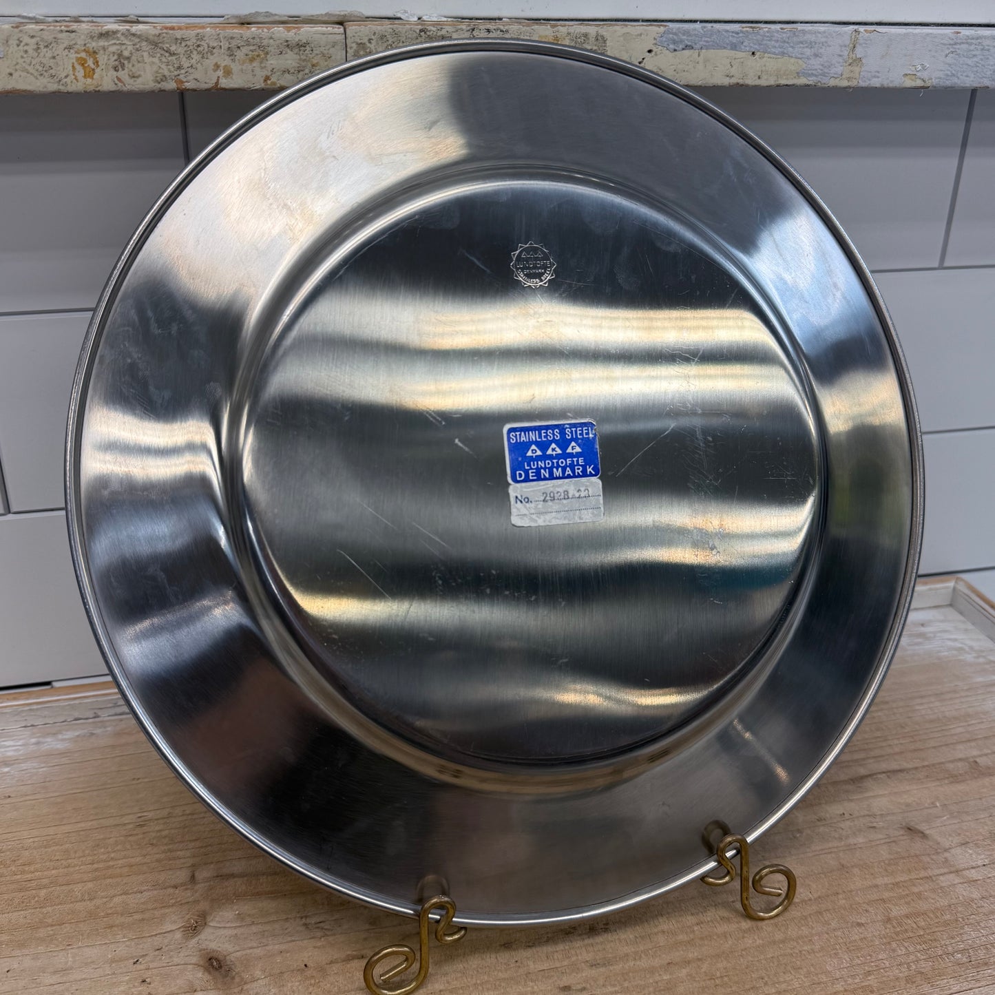 Lundtofte Stainless Steel Dinner Plates Set of 8