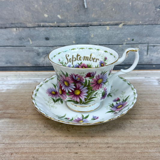 Royal Albert September Bone China Teacup & Saucer