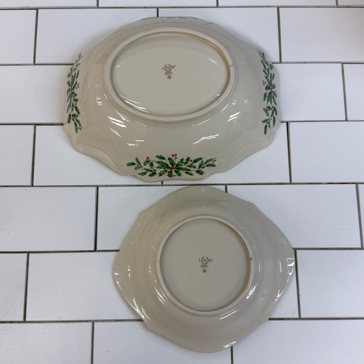 Lenox Holiday Holly Berry Serving Bowls Plate Mugs Selection