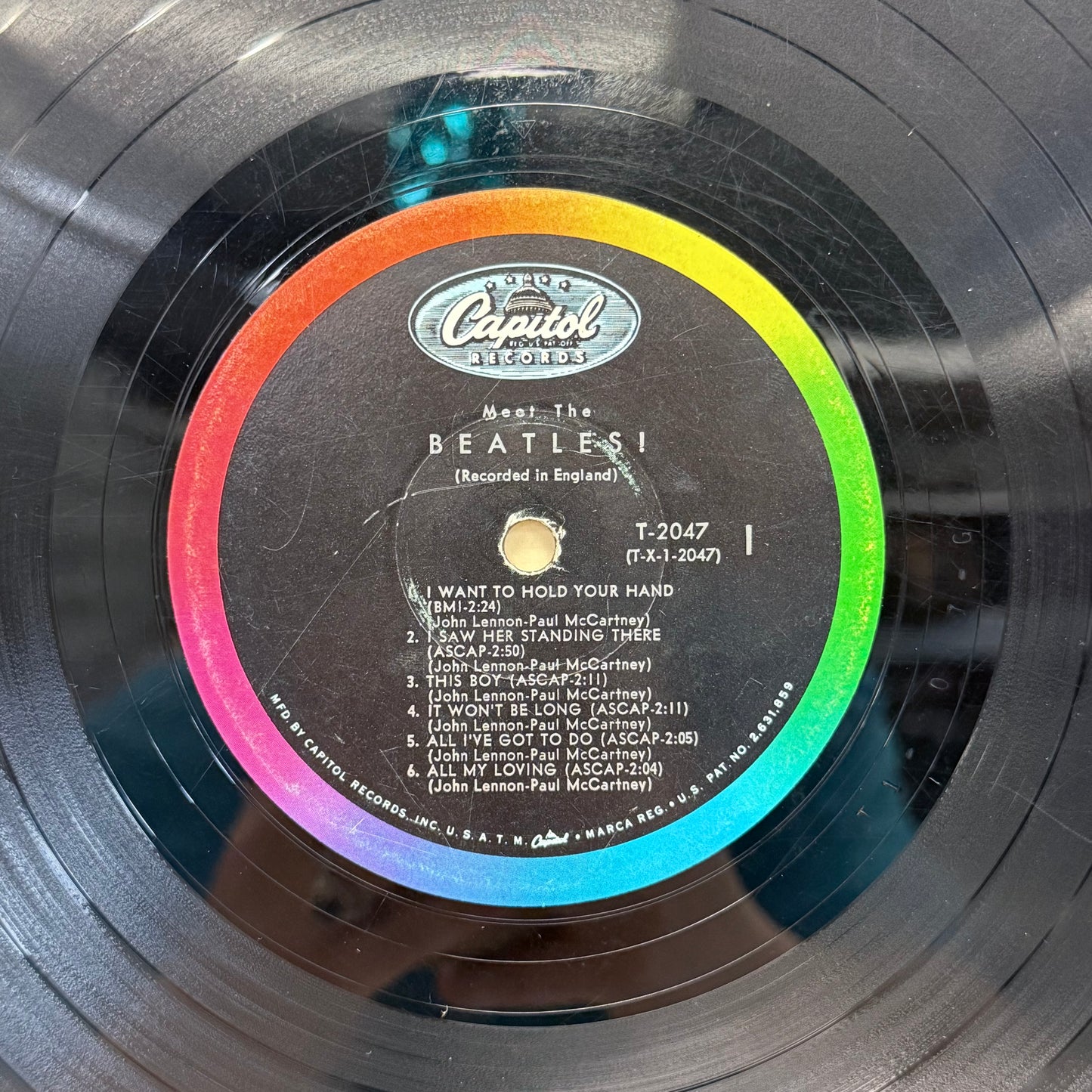 Meet the Beatles! Vinyl Record LP 1964 #T-2047