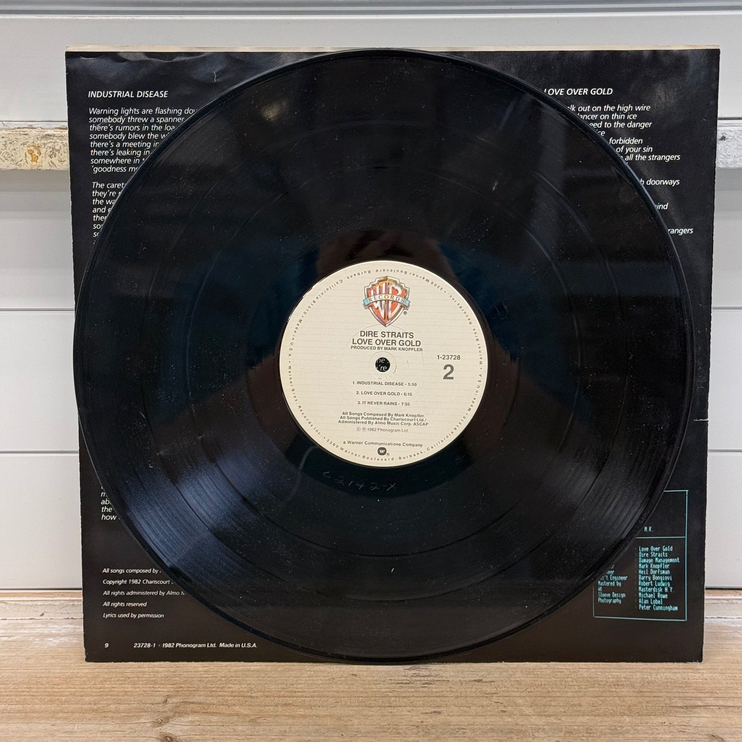 Dire Straits Love Over Gold Vinyl Record LP 1982 #1-23728