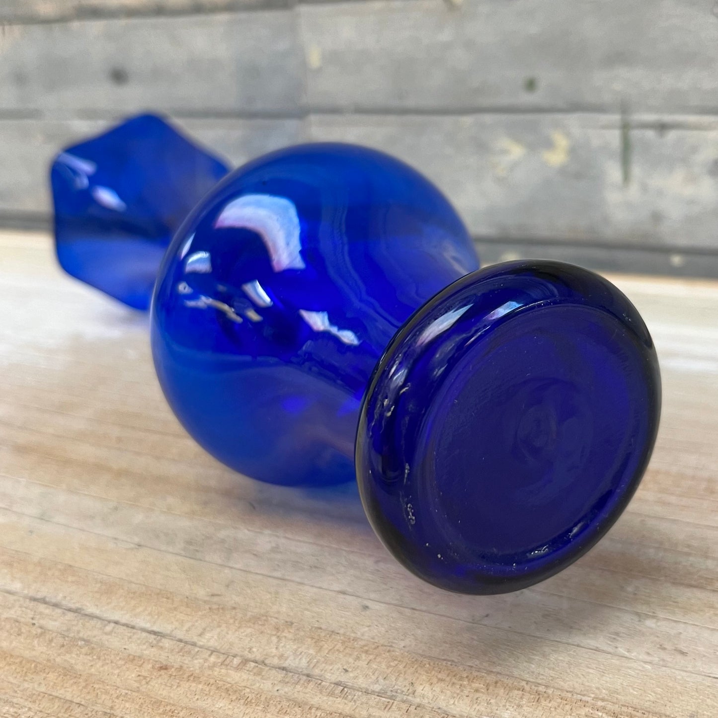 Hand-blown Cobalt Art Glass Vase